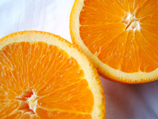 using orange on skin