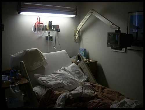 Hospital bed and equipment