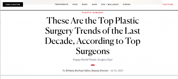Top plastic surgery trends