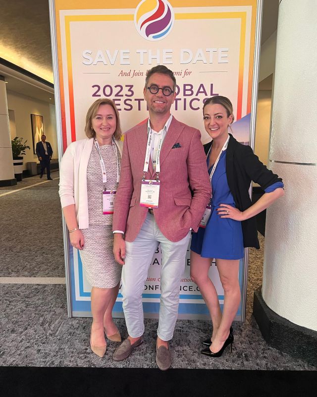 Aesthetics, expertise, and teamwork are at the core of our success. Dr. Konstantin, alongside our Practice Manager Luba, and Patient Care Coordinator Alisa, at the Global Aesthetics Conference 2023, showcasing our commitment to patient satisfaction and the advancement of exceptional aesthetics. 💎#TeamDedication #GAC23 #AestheticsMasters #advancingbeauty