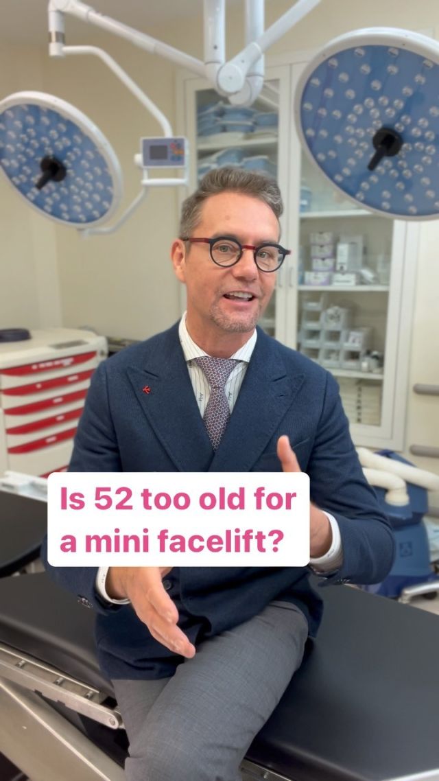 Is 52 years old too old for a mini facelift? Leave your thoughts and questions in the comments below. #faceliftnyc #beautyquestions #facelift #plasticsurgeon