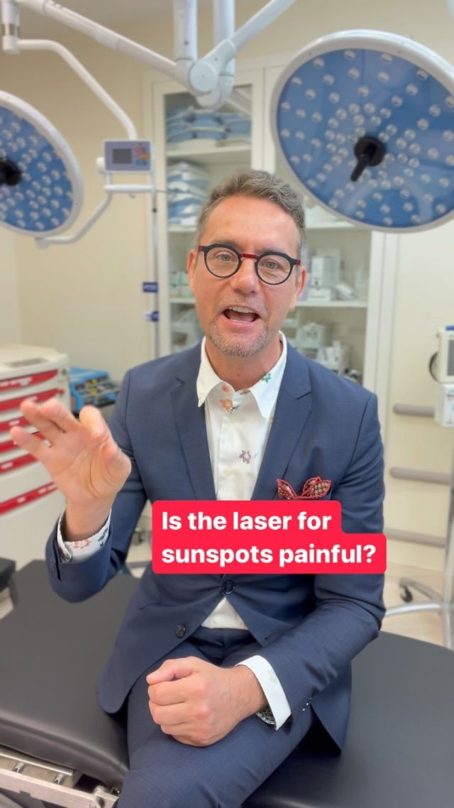 Laser is a popular and efficient way to treat sunspots but is it painful? #skincare #sunspots #laser #lasertreatment