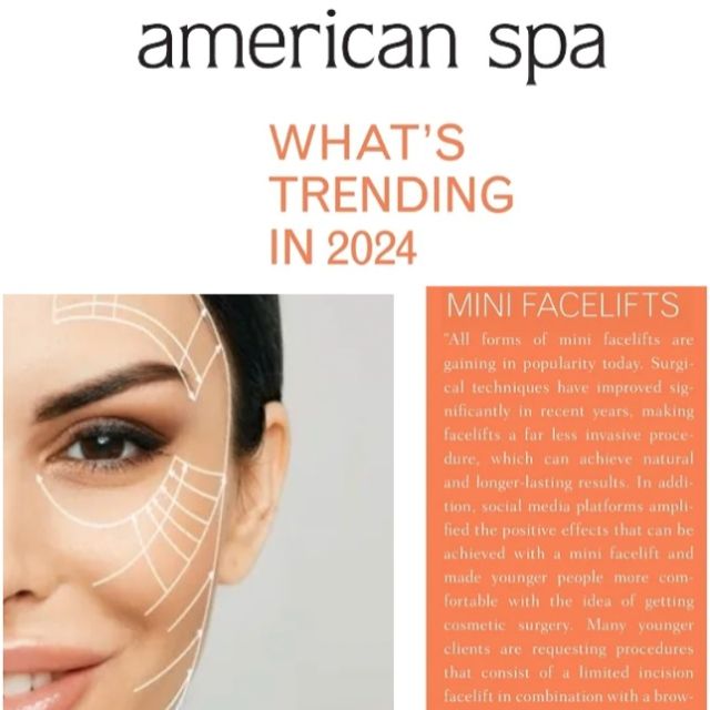 Exploring the possibilities of mini facelifts! 💫 Read my latest interview in American Spa Magazine for expert insights into this popular procedure. #minifacelift #minifaceliftnyc #faceliftfinesse #skincaresavvy #aestheticsexpertise