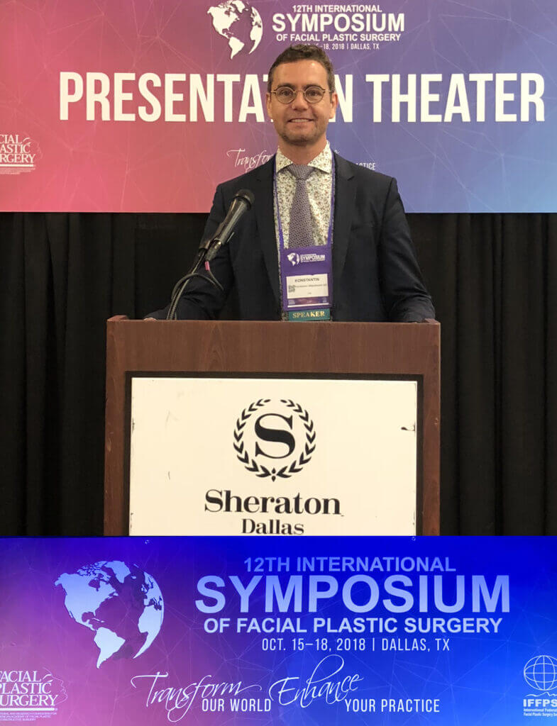 Dr. Konstantin Dr. Konstantin Speaks at the International Symposium of Facial Plastic Surgery