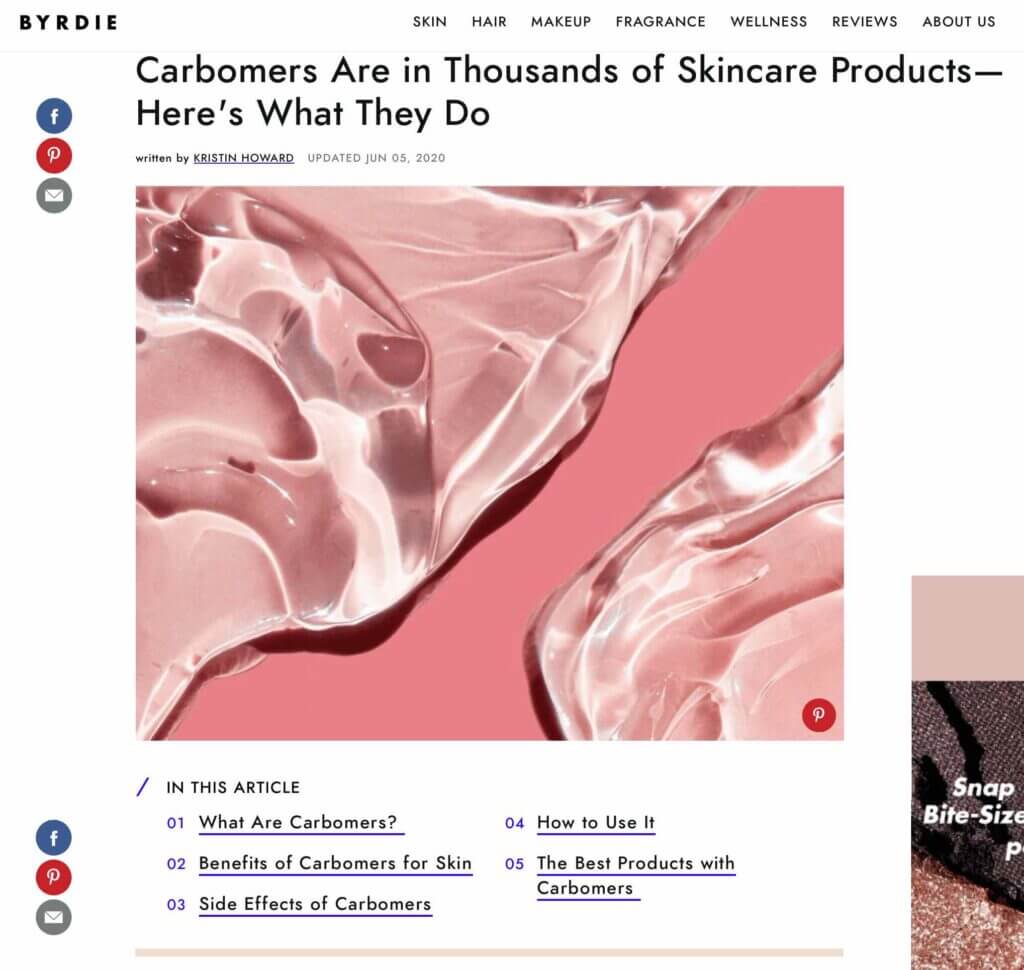 Dr. Konstantin Vasyukevich Carbomers are in thousands skincare products – Dr. Konstantin explains why