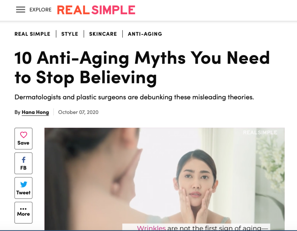 Dr. Konstantin Vasyukevich Dr. Konstantin Discusses Anti-Aging Myths with Real Simple