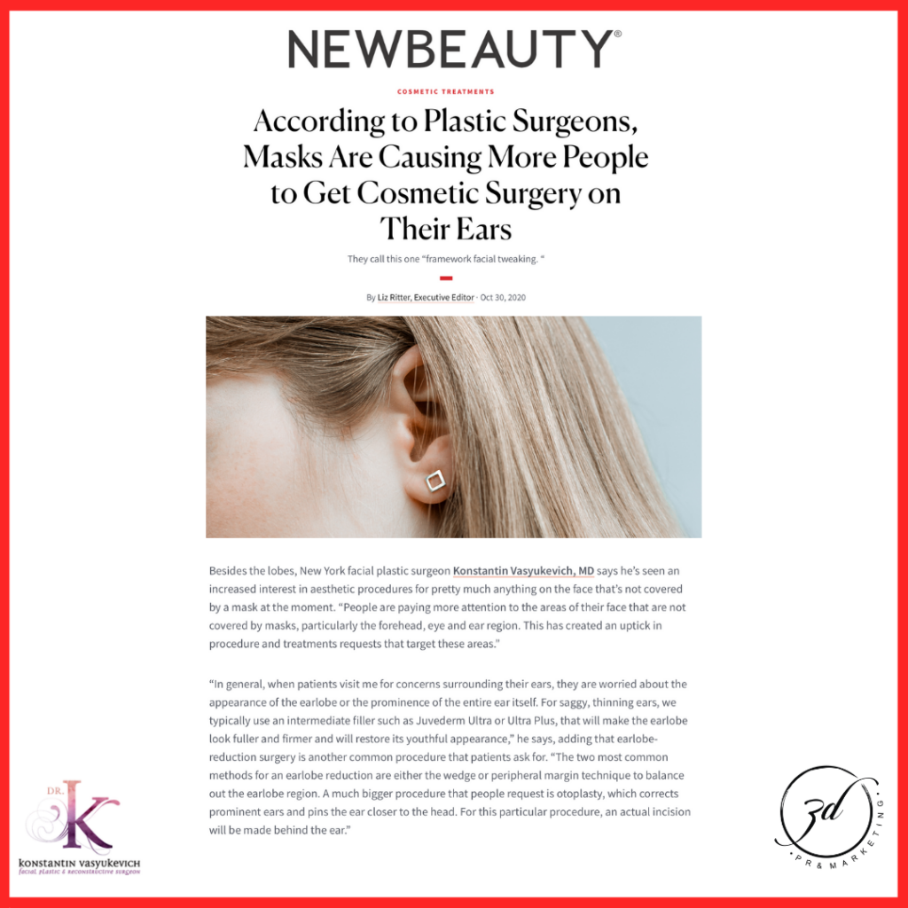 Dr. Konstantin Vasyukevich Ear Enhancements: The Cosmetic Trend Incited by Masks | Dr. Konstantin in New Beauty
