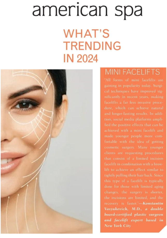 Dr. Konstantin Vasyukevich Dr. Konstantin, Mini Facelift Expert, in American Spa Magazine