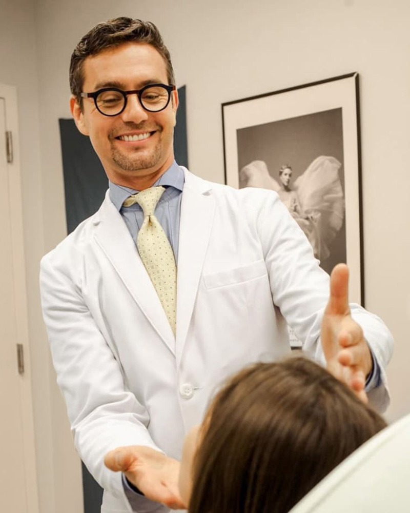 Dr. K with a patient