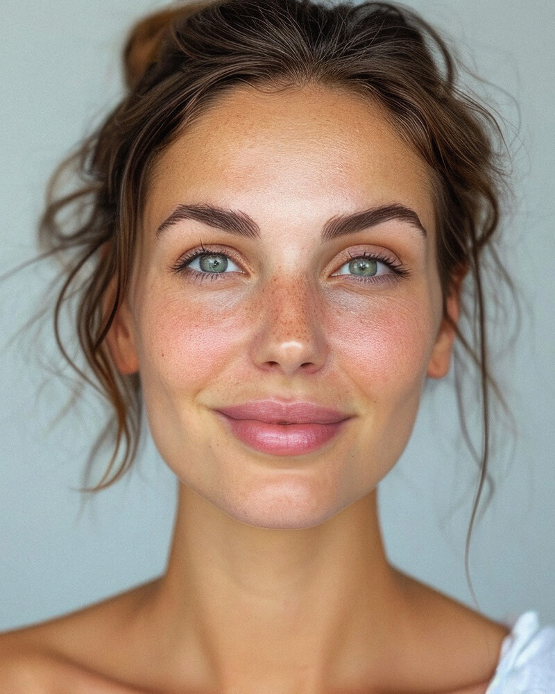 Front view of a woman smiling