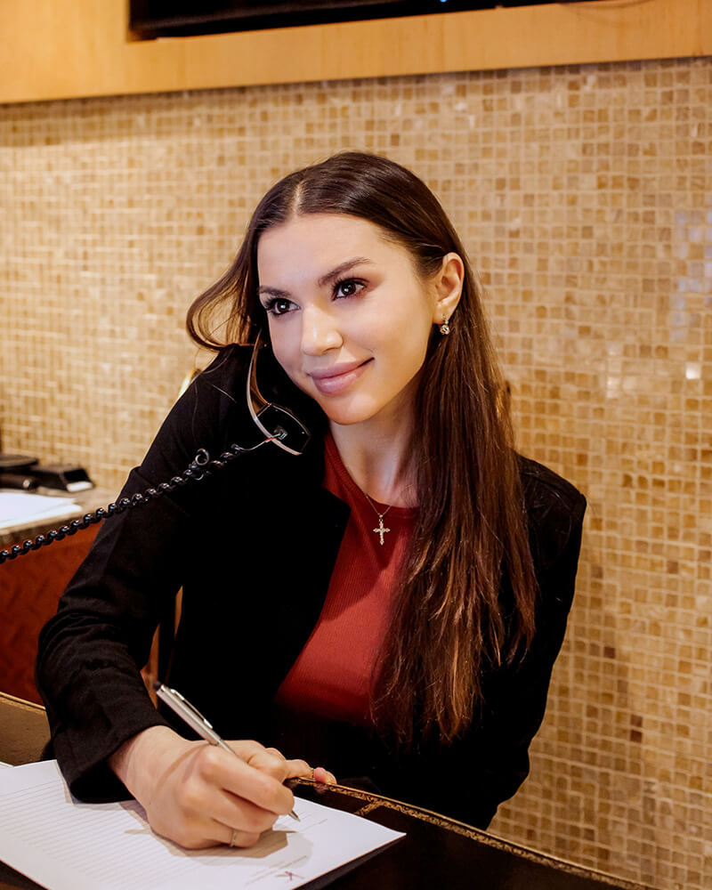 Staff on a phone call