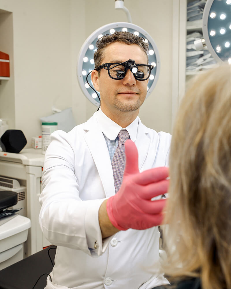 Dr. K with a patient