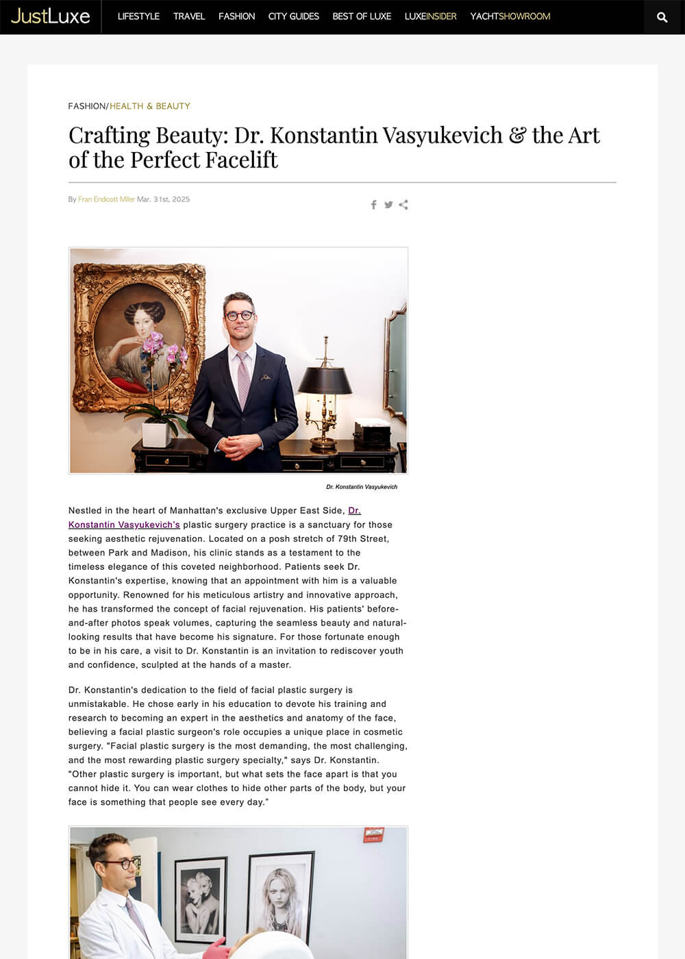 Crafting Beauty: Dr. Konstantin Vasyukevich & the Art of the Perfect Facelift - Article