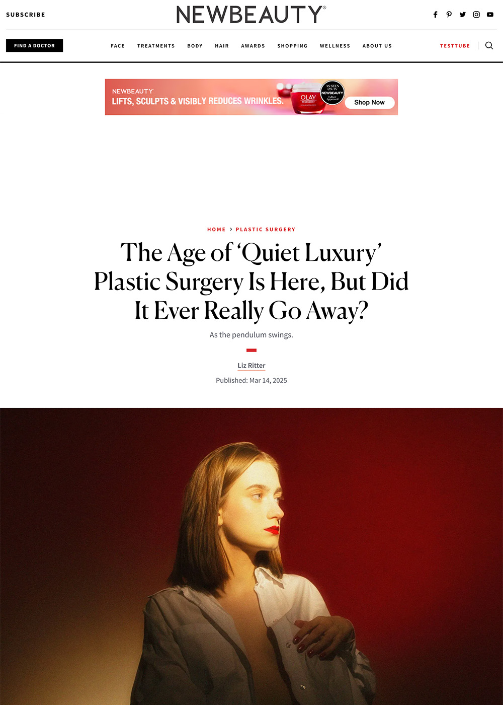 The Age of ‘Quiet Luxury’ Plastic Surgery Is Here, But Did It Ever Really Go Away? - Article