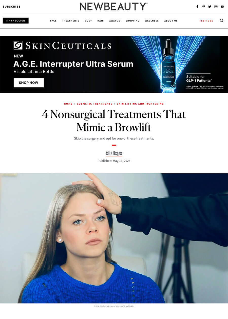 4 Nonsurgical Treatments That Mimic a Browlift - Article