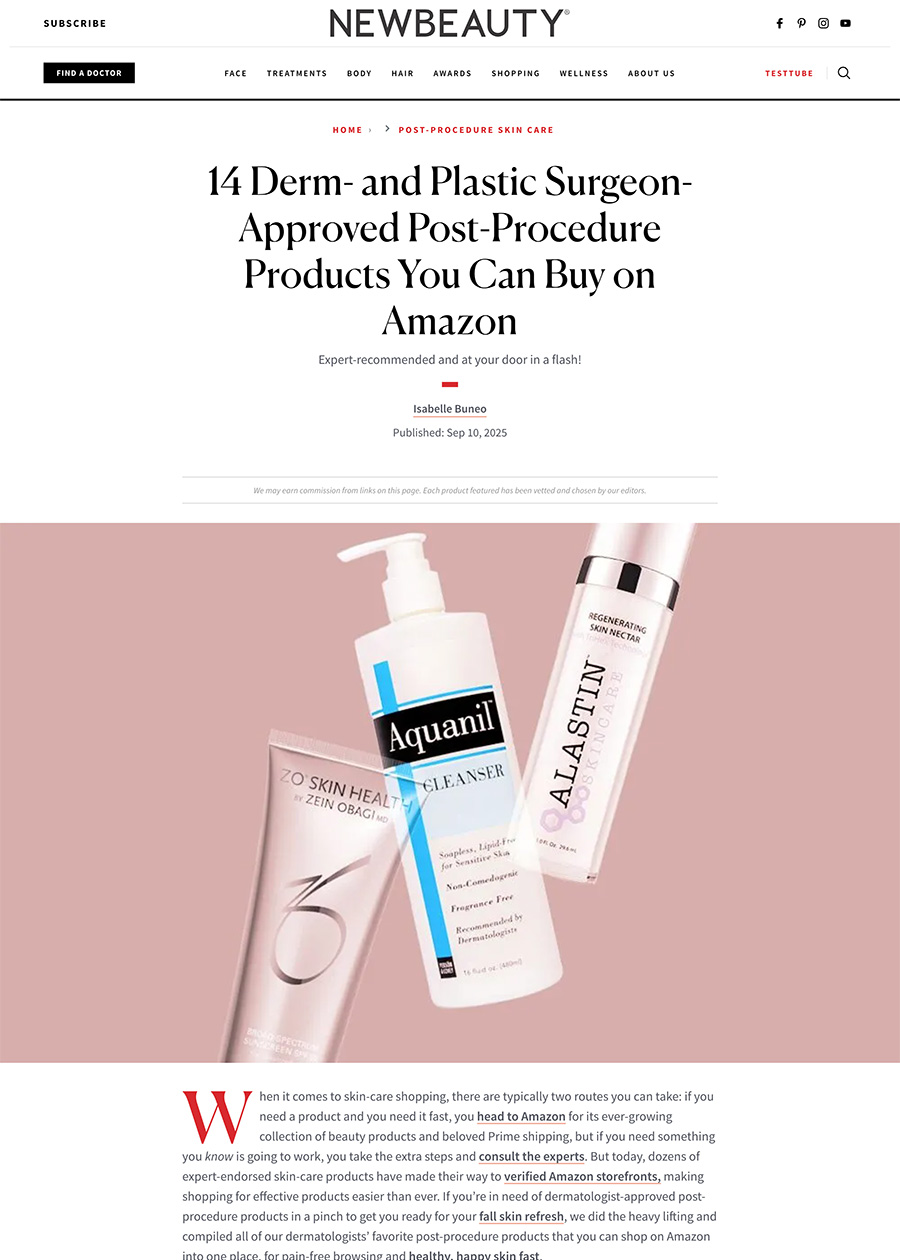 Post-Procedure Skin Care Products on Amazon That Experts Recommend - Article