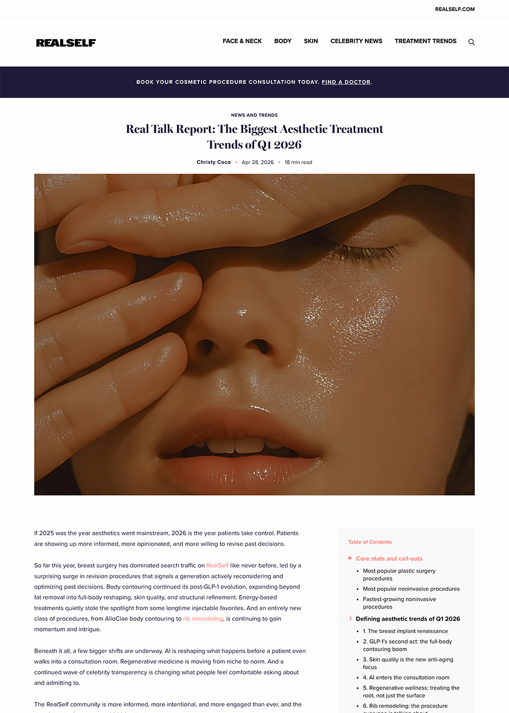 Real Talk Report: The Biggest Aesthetic Treatment Trends of Q1 2026 - Article